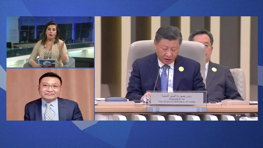 <span>La llegada del presidente de China</span>